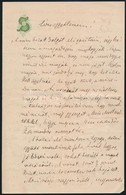 1870 Hegedűs Sándor (1847-1906) Közgazdász, Miniszter, író Saját Kézzel írt Szerelmes Levele Jókay Jolánnak 3 Beírt Olda - Sin Clasificación
