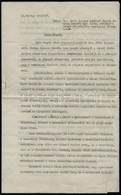 1937 Eger Megyei Város Képviselőtestületének Géplet Véghatározata 3000 Pengős Adomány ügyében, Melyet Ravatalozó Létreho - Ohne Zuordnung