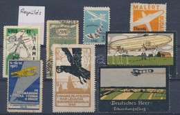 Repülés Levélzáró összeállítás Berakólapon / Aviation Poster Stamps - Autres & Non Classés