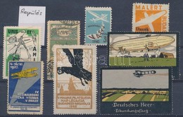 Repülés Levélzáró összeállítás Berakólapon / Aviation Poster Stamps - Otros & Sin Clasificación