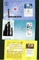 ISRAEL 1960 61 65   3 MAXI CARDS WITH TABS POSTCARDS FIRST DAY CANCELS S11819-1 - Used Stamps (with Tabs)