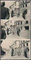 1943 A Belügyminisztérium Bp.I. Országház Utcai épületének Emeletráépítésének Bokrétaünnepe. 5 Db Feliratozott Fotólap - Otros & Sin Clasificación