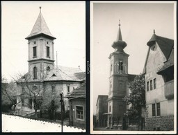 Pestújhelyi és óbudai Református Templomok, 2 Db Fotó, 14×9 Cm - Otros & Sin Clasificación