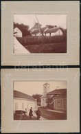 Cca 1900 Azonosítatlan Budai Városrészlet Fotói, 2 Db, Fotó Kartonon, 8x11 Cm - Altri & Non Classificati