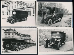 Cca 1910-1920 Régi Automobilok, 4 Db Utólagos Előhívás, 12×9 Cm - Otros & Sin Clasificación