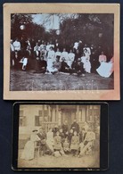Cca 1890-1900 Zalacsány, Batthyány Uradalom Kerti Partijának Vendégei, 2 Db Fotó Kartonon, Az Egyik Foltos,  A Másik Kar - Autres & Non Classés