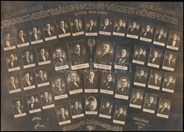 1929 Nagykálló, Szabolcs Vezér Reálgimnázium Tanárai és Végzett Növendékei, Kistabló Nevesített Portrékkal, 21x29 Cm - Autres & Non Classés