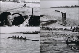 1954 Budapest, Evezős Sportolók A Dunán, 35 Db Vintage Negatív (24x36 Mm) és Az Erről Készült Mai Nagyítások (10x15 Cm)  - Altri & Non Classificati