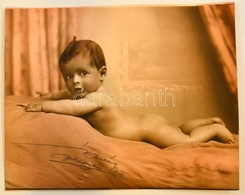 1936 Békéscsaba, Az Első Sztárfotó A Családi Albumba, Aláírt, Színezett, Vintage Műtermi Fotó, 24x30 Cm - Autres & Non Classés