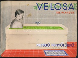 Cca 1930 Dr. Wander Velosa Pezsgő Fenyőfürdő, Reklámterv, 20×26,5 Cm - Reclame