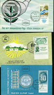 ISRAEL 1960 61 65  3 MAXI CARDS WITH TABS POSTCARDS FIRST DAY CANCELS S11818-1 - Used Stamps (with Tabs)