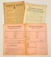 1915 Sorozási Hirdetmény A Honvédelmi Miniszter Rendelete 26p.  + Népfölkelési Igazolványi Lap + 1915 Tengerikészletek Z - Non Classés