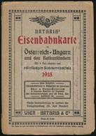 1918 Osztrák-Magyar Monarchia és A Balkán Vasúti Térképe. Az állomásnevek Jegyzékével.  Artaria Eisenbahnkarte. Wien, Ar - Andere & Zonder Classificatie