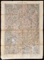 1885-1914 2 Db Budapest-Losonc Térkép, Az Egyiken Szakadásokkal, Gyűrődéssel, A Másik Sérült, Hiányos, Foltos, 64x45 Cm  - Other & Unclassified