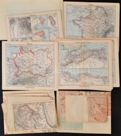 Cca 1910-1930 Vegyes Térkép Tétel, Közte Kassa és Környéke (1923, Cseh), Különféle Térképek Atlaszból (Gotha, Justhus Pe - Autres & Non Classés