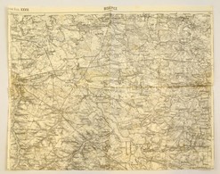 Cca 1900 Biskupice (Lengyelország) és Környéke, Katonai Térkép Részlet, 39x48 Cm - Autres & Non Classés