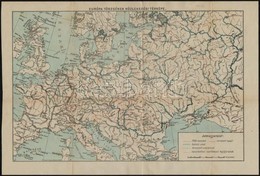Cca 1917 Európa Törzsének Közlekedési Térképe, 24x35 Cm - Altri & Non Classificati