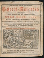 1794 Schreib Kalender 46p. Rézmetszetű Címképpel, Beírásokkal, Horoszkóppal 17x21 Cm - Ohne Zuordnung
