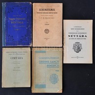 1907-1948 5 Db Egyházi Cím és Névtár: 
A Magyar Kegyes-tanítórend Névtára Az 1907/1908. Tanévre, Pannonhalmi Szent Bened - Sin Clasificación