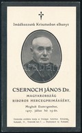 1927 Csernoch János (1852-1927) Esztergomi érsek Gyászkártyája - Non Classificati