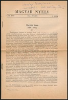 1961 Keresztury Dezső: Horváth János (1878-1961.) Magyar Nyelv. 1961. Június. LVII. évf. 2 Sz. 126-134 P.
Keresztury Dez - Non Classificati