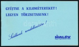 Cca 1980-1990 MALÉV Törzsutas Füzet, Kitöltetlen - Non Classés