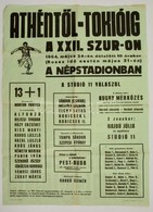 1964 Athéntől Tókióig A XXII. Szur-on. Színész Válogatott és Neves Műsorvezetők Játékos Mérkőzések. 60x80 Cm - Sonstige & Ohne Zuordnung