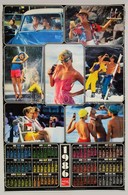 1986 Coca Cola Naptáras Reklámplakát, Fém élrögzítőkkel, Kis Gyűrődésnyomokkal, 96x61 Cm - Sonstige & Ohne Zuordnung