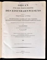 1938 Organ Für Die Fortschritte Des Eisenbahnwesens. 93. évf. Berlin, 1938, Julius Springer. Német Nyelven. Átkötött Fél - Non Classificati