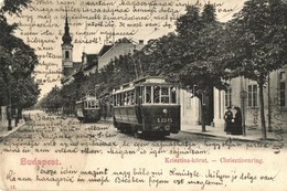 * T2/T3 1905 Budapest I. Krisztina Körút, 125-ös és 66-os Sorszámú Villamosok, Templom (EK) - Non Classificati