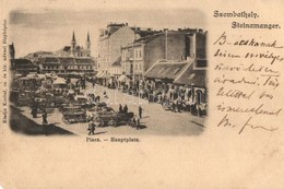 T2 1901 Szombathely, Steinamanger; Piac árusokkal. Kiadja Knebel - Non Classés