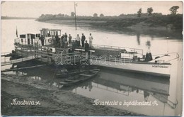 T2/T3 1938 Tiszabura, Tisza Részlet A Hajóállomással, Hortobágy MFTR Motoros Személyhajó. Photo (EK) - Non Classés