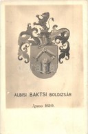 ** T2 Kézdialbis, Albis; Albisi Baktsi Boldizsár Címere Anno 1610 / Bakcsi De Albis Coat Of Arms. Photo - Non Classificati