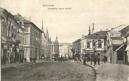 T1/T2 Kolozsvár, Cluj; Wesselényi Utca, Herman Gyula, Klein R. és Társa és Legman Samu üzlete / Street View, Shops - Non Classés