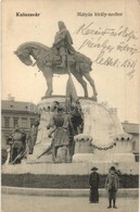 T2/T3 1906 Kolozsvár, Cluj; Mátyás Király Szobor és Tér / Mathias Rex Statue And Square (EB) - Non Classés