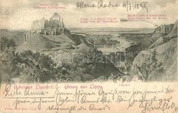* T2/T3 1899 Lippa, Lipova; Solimoser Schlossruine, Lippa Und Der Marosfluss, Mária-Radna Mit Der Kirche / Solymosi Vár, - Non Classés
