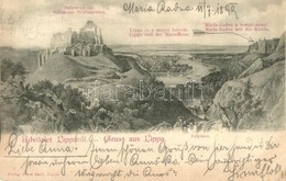 * T2/T3 1899 Lippa, Lipova; Solimoser Schlossruine, Lippa Und Der Marosfluss, Mária-Radna Mit Der Kirche / Solymosi Vár, - Non Classificati