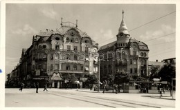 T2/T3 Nagyvárad, Oradea; Sas Palota, Hunnia Nagyszálloda, Gyógyszertár, Herskó József és Róna Sándor üzlete / Palace, Ho - Non Classificati