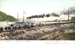 ** T1/T2 Orsova, Canal Beim Eisernen Thor / Hajózási Csatorna A Vaskapunál. Hutterer G. Kiadása / Ship Station, Canal, S - Non Classificati