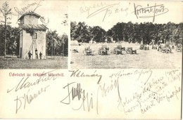 T2 1907 Örkénytábor (Táborfalva), Artézi Kút, Katonák Létrával, ágyúk. Kiadja Wassermann Vilmos - Non Classés