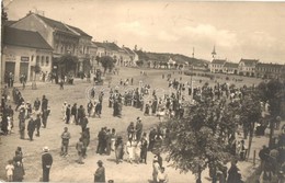 * T2/T3 1925 Szászrégen, Reghin; Fő Tér, Selma Beer, Johann Schön üzlete / Main Square, Shops. Georg Heiter Photo (EK) - Non Classés