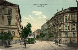 T2 1909 Temesvár, Timisoara; Gyárváros, Andrássy út, Villamos / Fabrica, Street, Tram - Non Classés