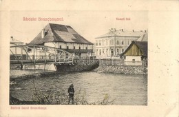 T2 1910 Breznóbánya, Brezno Nad Hronom; Vasúti Híd, üzletek, Bútor Raktár. Kiadja Baittrok Dezső / Railway Bridge, Shops - Unclassified