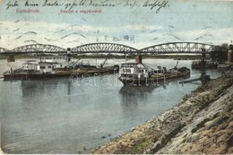 * T2/T3 Komárom, Komárnó; Nagyduna, MFTR 631 és 638 Uszályok / Bridge, Dunaj, Barges (kissé ázott / Slightly Wet Damaged - Non Classificati