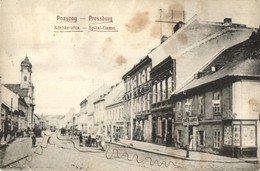 T2/T3 Pozsony, Pressburg, Bratislava; Kórház Utca, Bauer János üzlete / Street, Shop (fl) - Non Classés
