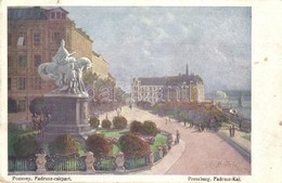 T2 Pozsony, Pressburg, Bratislava; Fadrusz Rakpart, Mária Terézia Szobor / Quay, Statue. B.K.W.I. 386-3. S: Marx Béla - Non Classificati