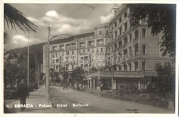 ** T1 Abbazia, Opatija; Palace Hotel Bellevue, Farmacia Alla Riviera / Hotel, Pharmacy, Shops. Ed. G. B. Falci - Non Classificati