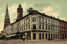 T2/T3 Eszék, Osijek, Esseg; Oberstadt, Hauptplatz / Main Square, Shop Of Josef Stungel And Franz Bittner, Commercial Ban - Non Classificati