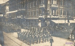 * T2/T3 1919 Fiume, Bevonulás / Entry Of Italian Troops, Photo - Non Classés