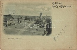 T2/T3 1899 Nagykikinda, Kikinda; Ferenc József Tér, Richtman C. Samu, Wolf R. üzlete, Takarékpénztár, Törvényszék, Szerb - Zonder Classificatie